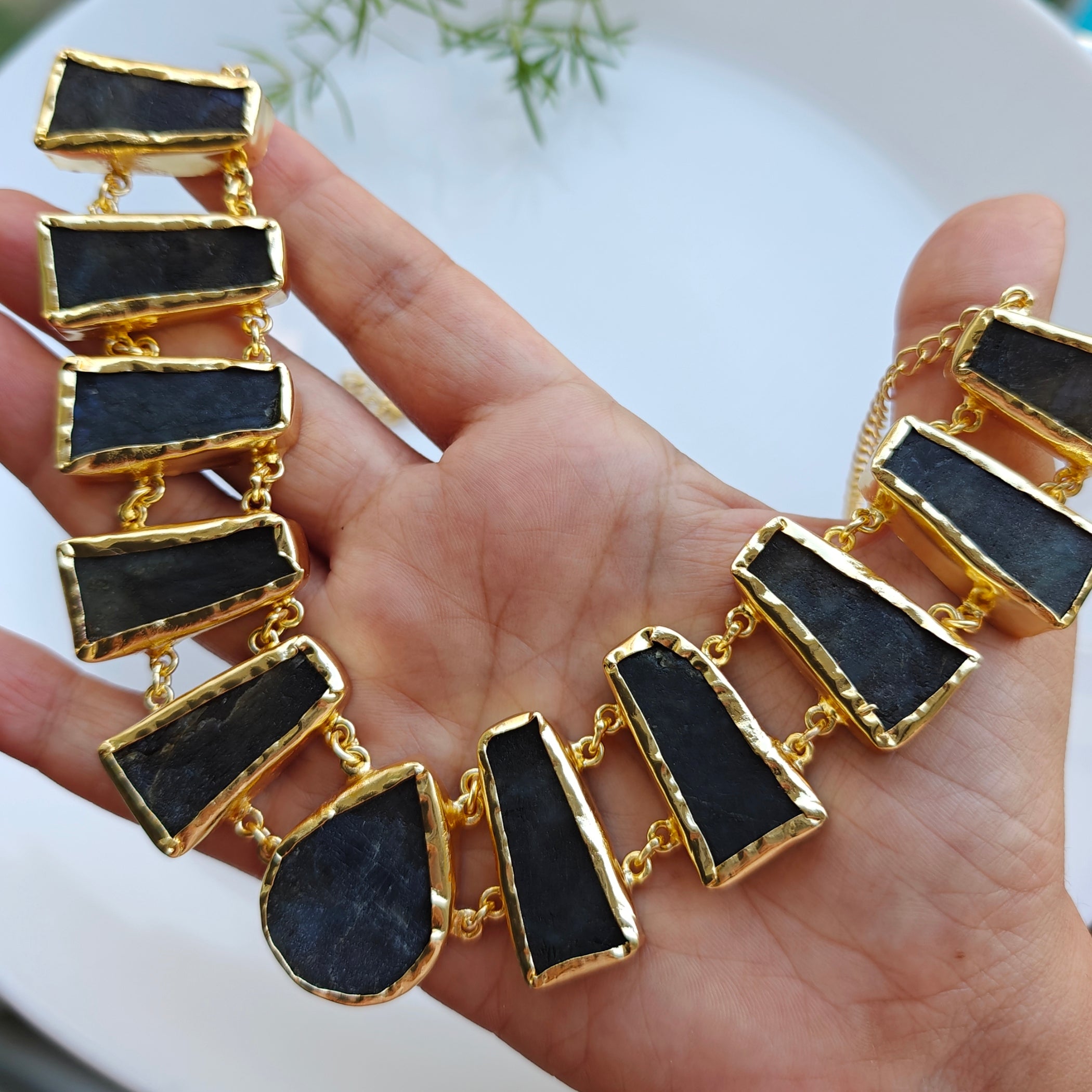 Labradorite Cleopatra Necklace Set
