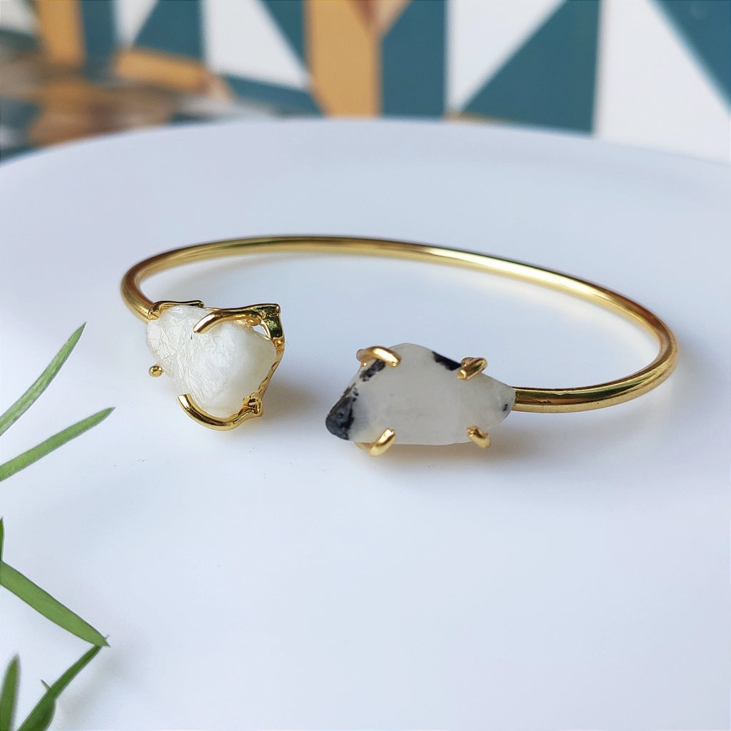 Moonstone Crush Slim Bangle