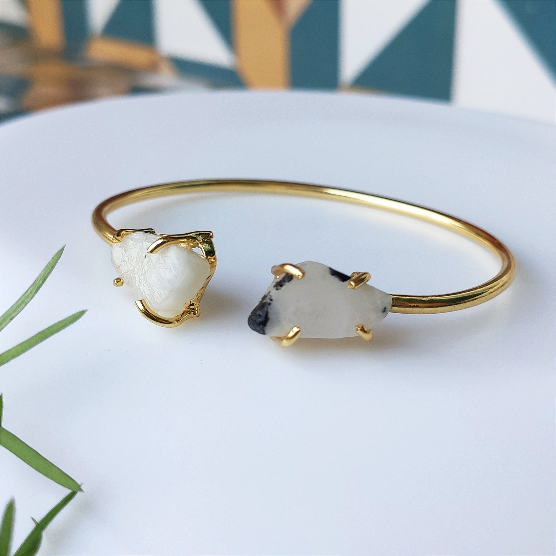 Moonstone Crush Slim Bangle