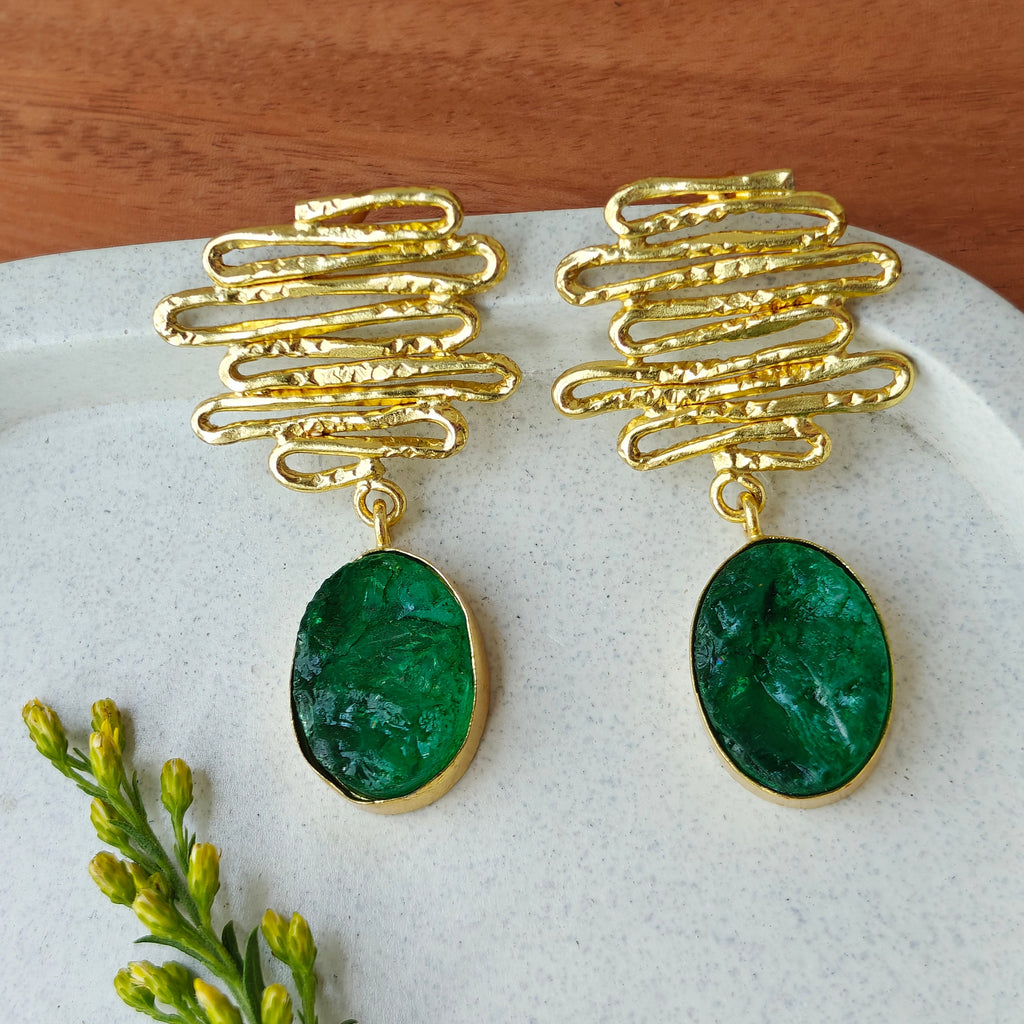 Whimsy Waves and Bold Drops - green