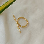 Golden Wave finger ring