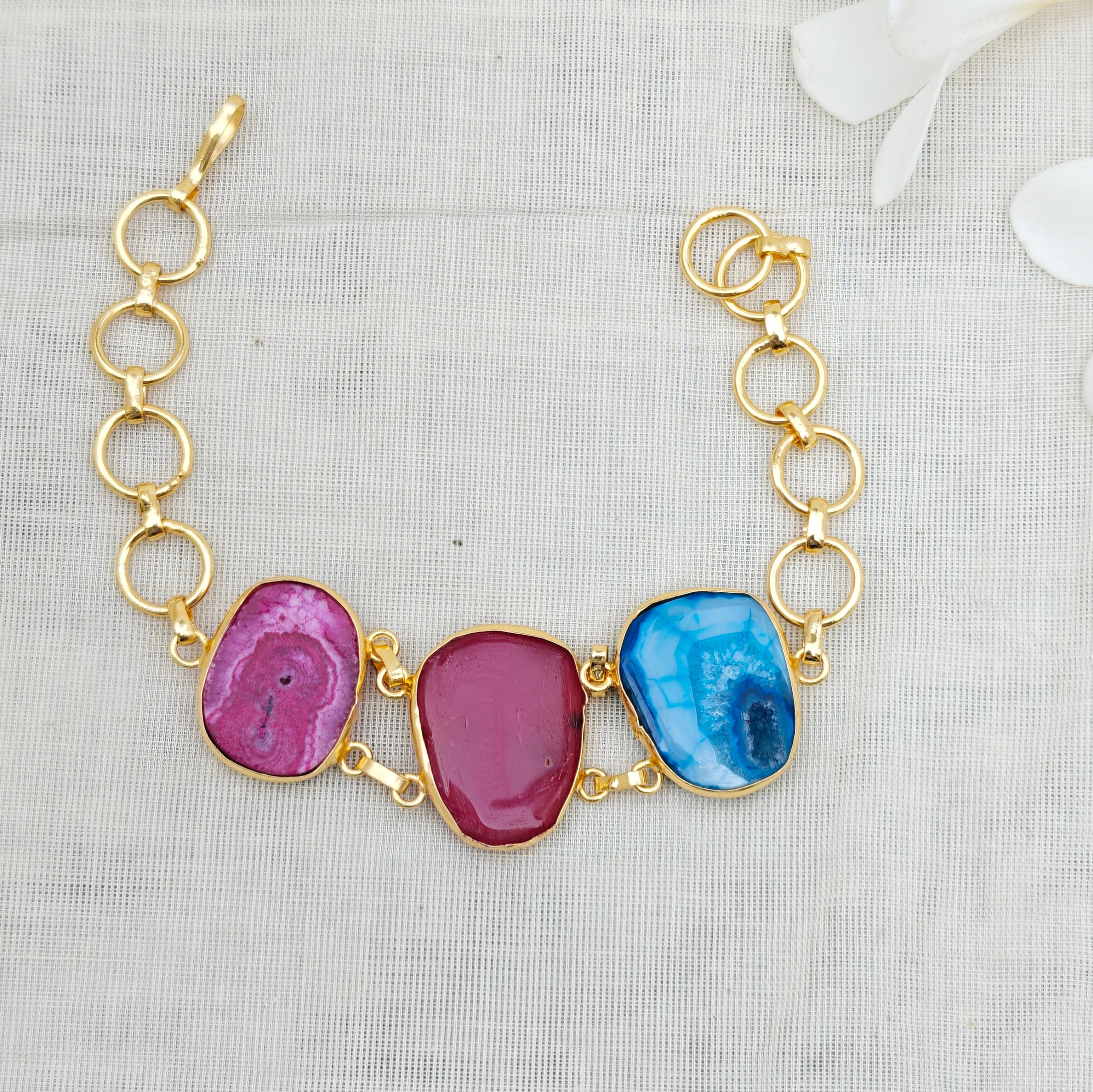 Agate Candy Crush Stone Bracelet