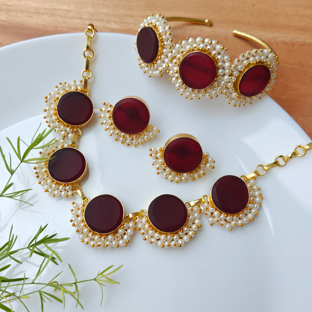 Royal Garnet Pearl Ensemble