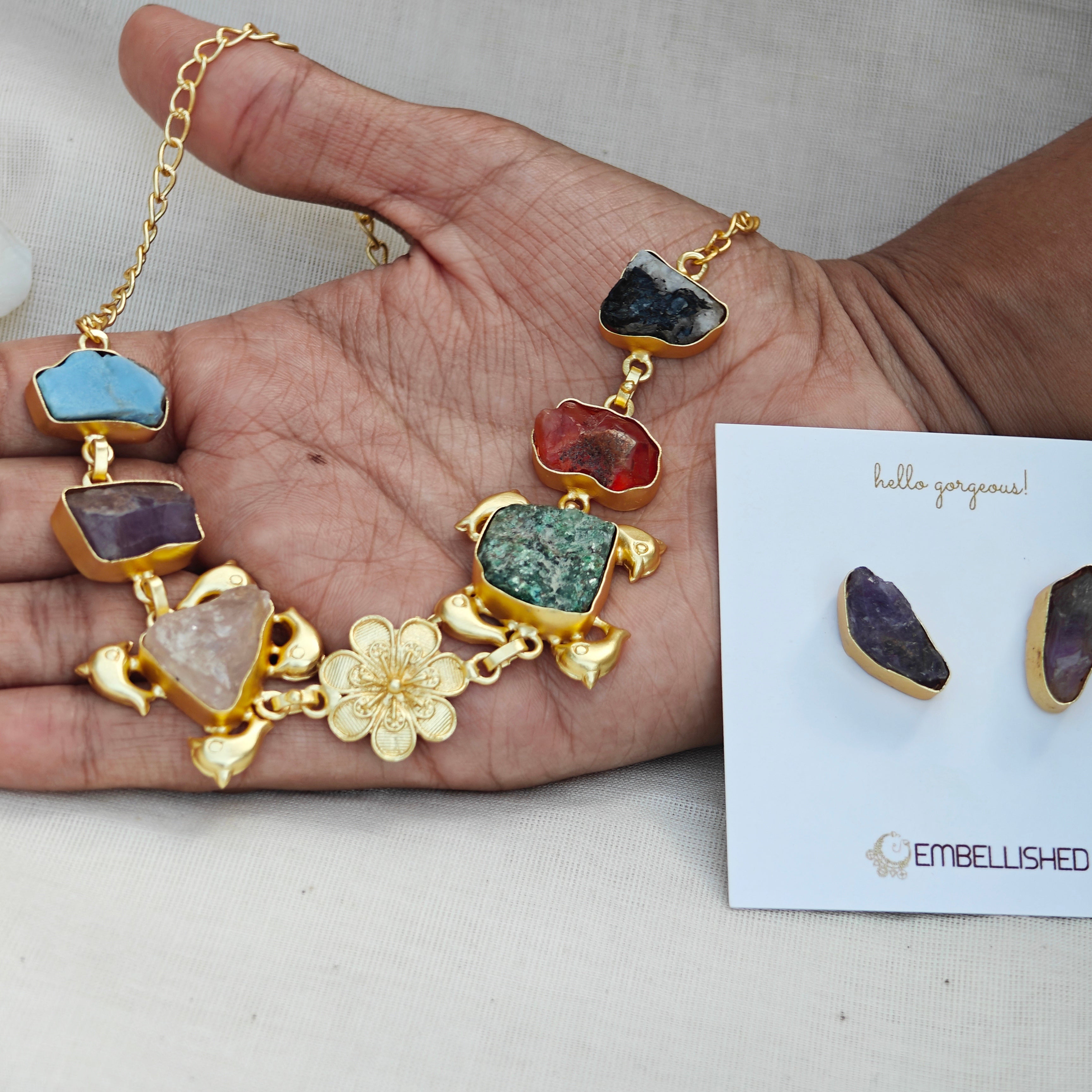 Raw Crystal Floral Dream Set