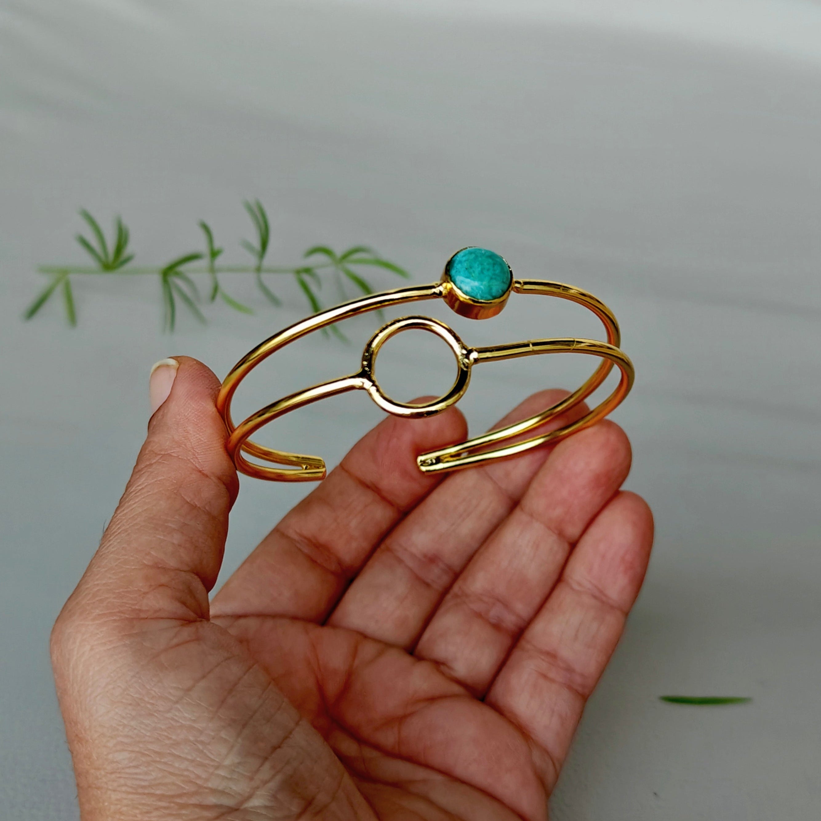 Amazonite loop stacked bangle