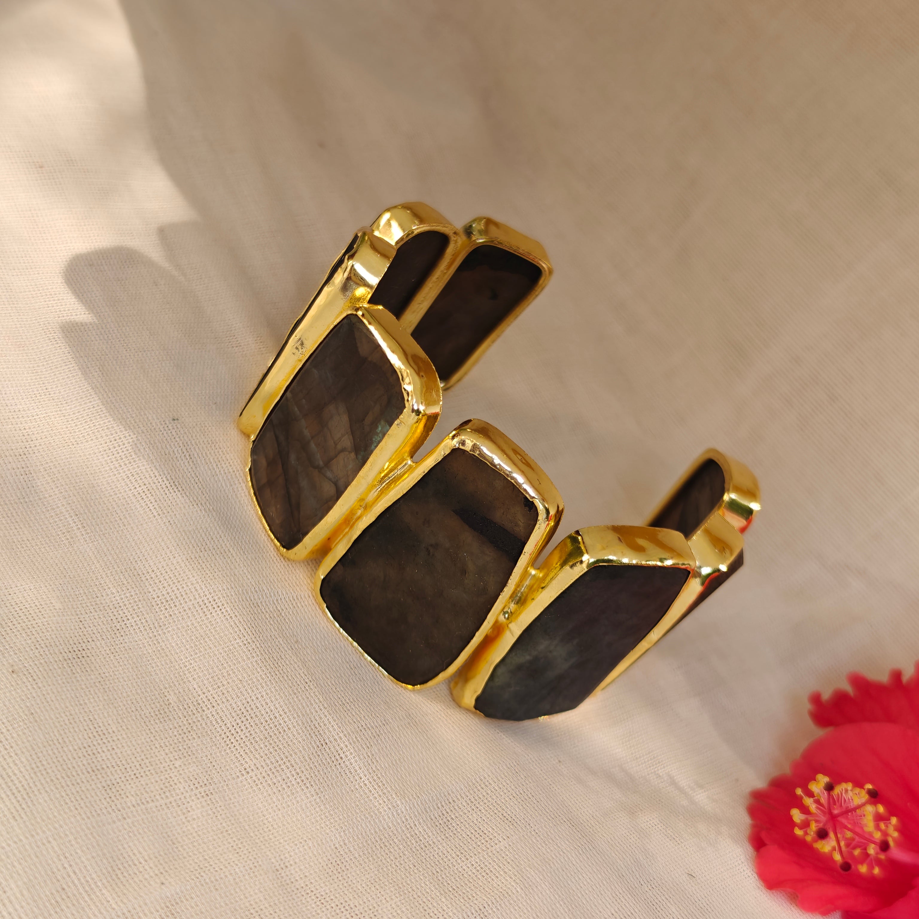 Raw Labradorite Statement Cuff