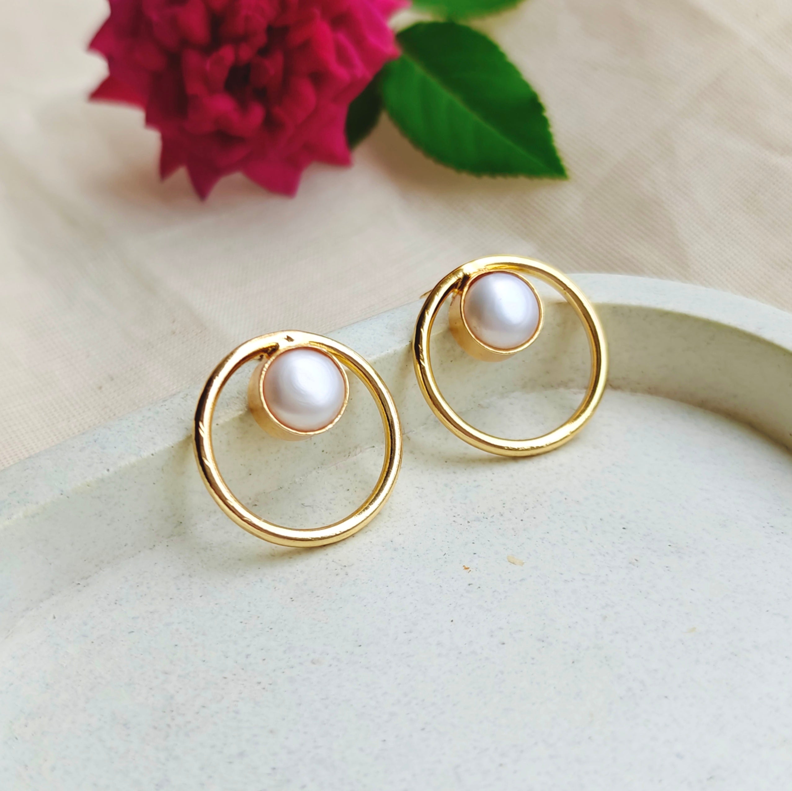 Orbit Freshwater Pearl Studs