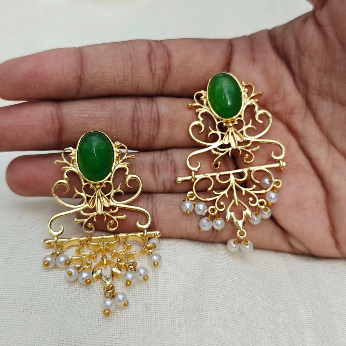Filigree Golden Chandelier Earrings