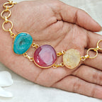 Pastel Agate Candy Crush Stone Bracelet