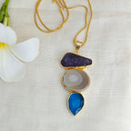 Gemstone Trio Pendant Chain