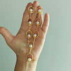 Oval Pearl Link Necklace set