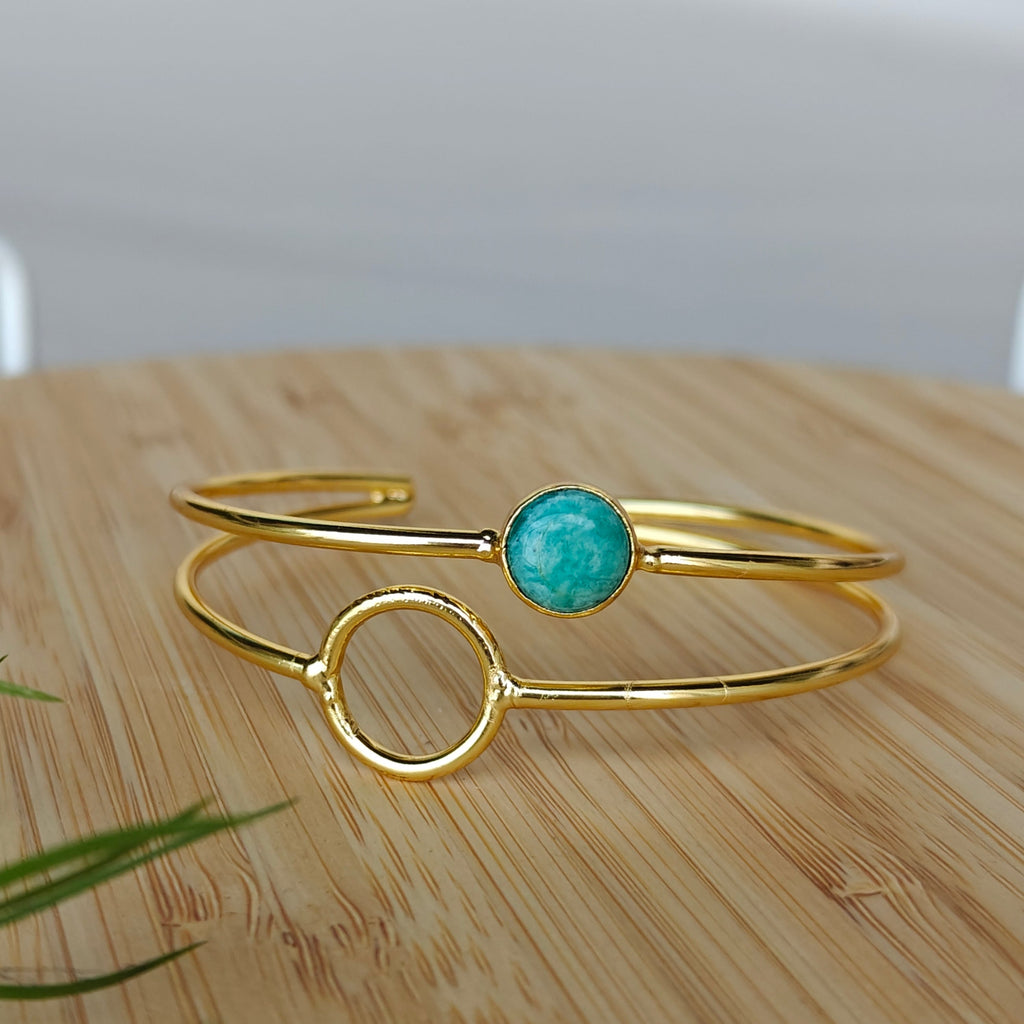 Amazonite loop stacked bangle