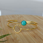 Amazonite loop stacked bangle