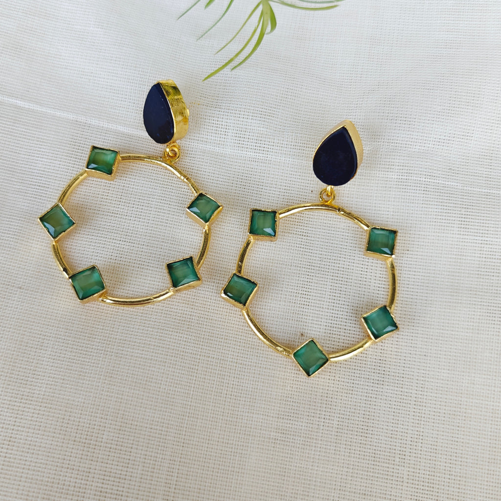 Mint Halo Drop earrings