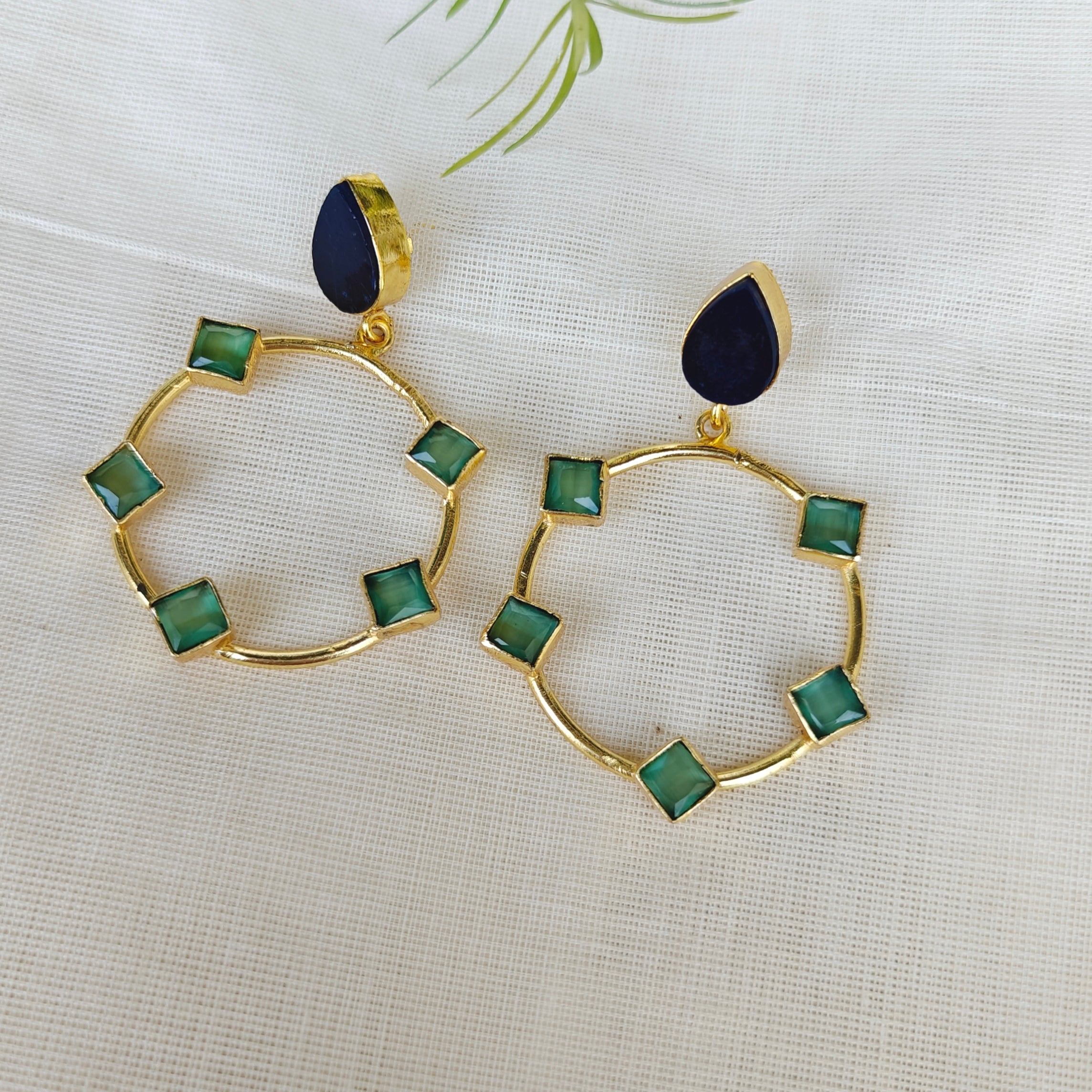 Mint Halo Drop earrings
