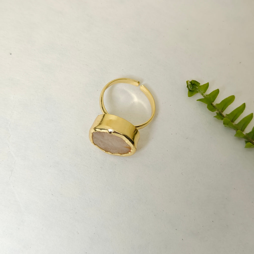 Natural Stone Button finger ring