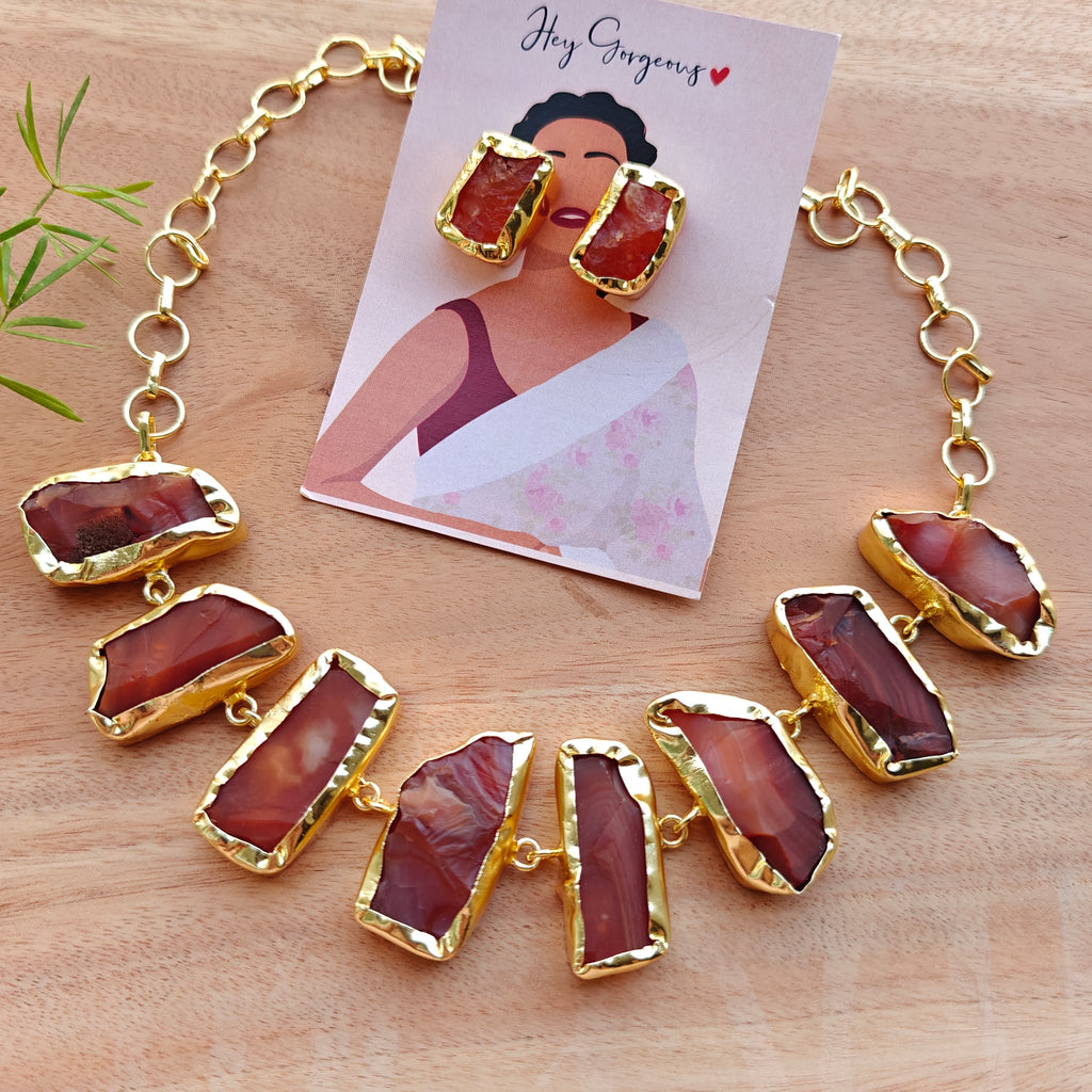 Crimson Queen Caroline Necklace Set