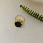 Natural Stone Button finger ring