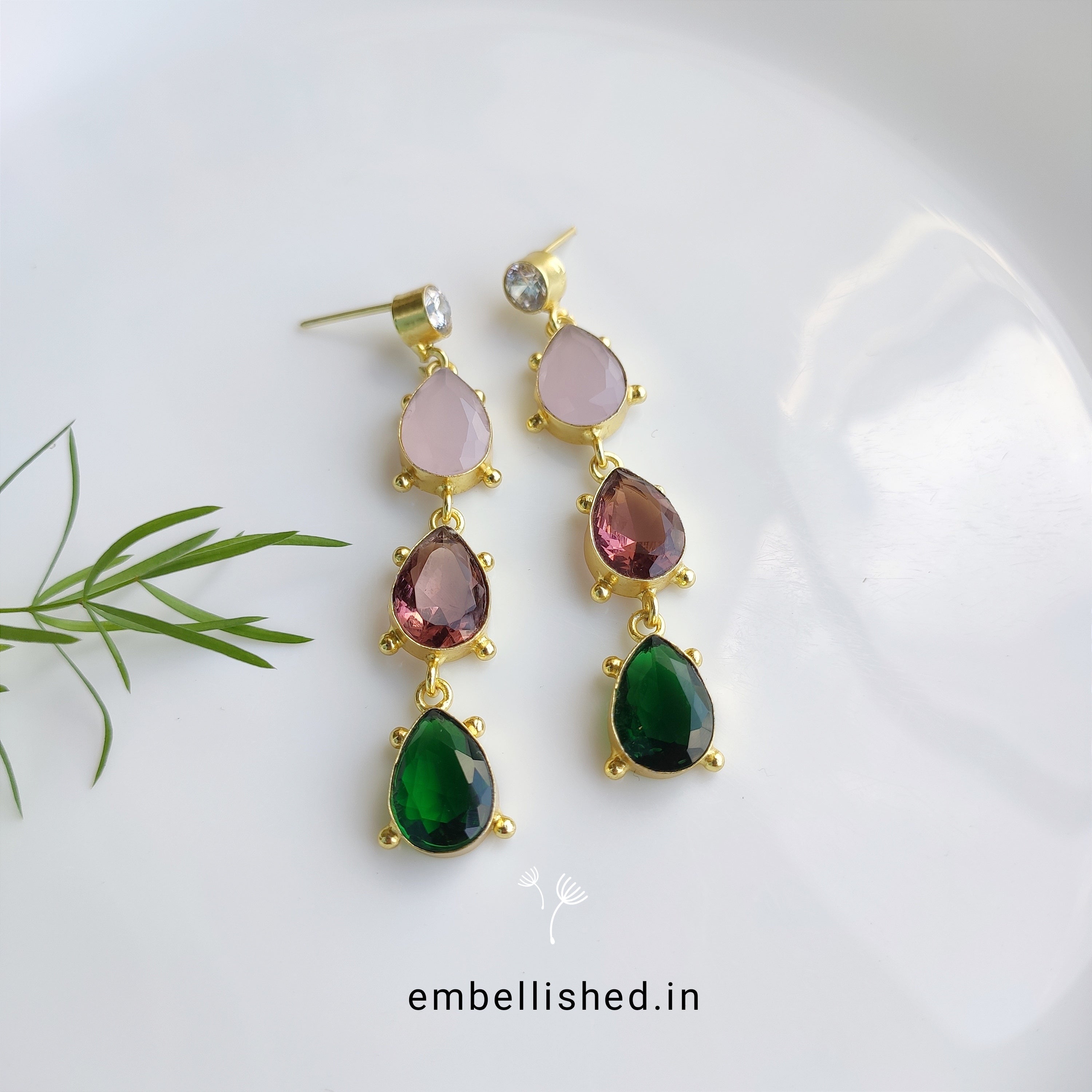 Multi-colored Sparkling Rope Earrings