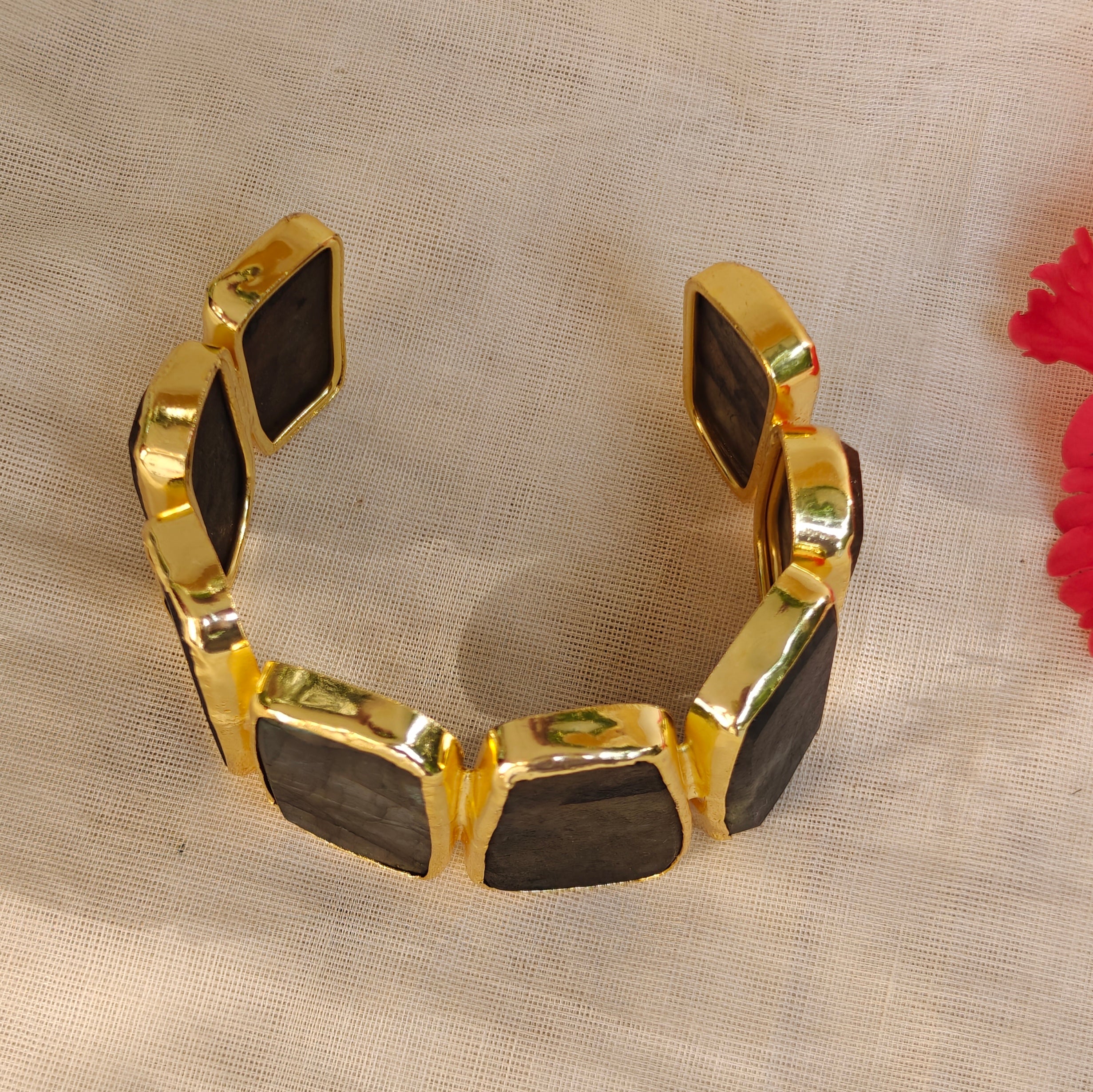 Raw Labradorite Statement Cuff