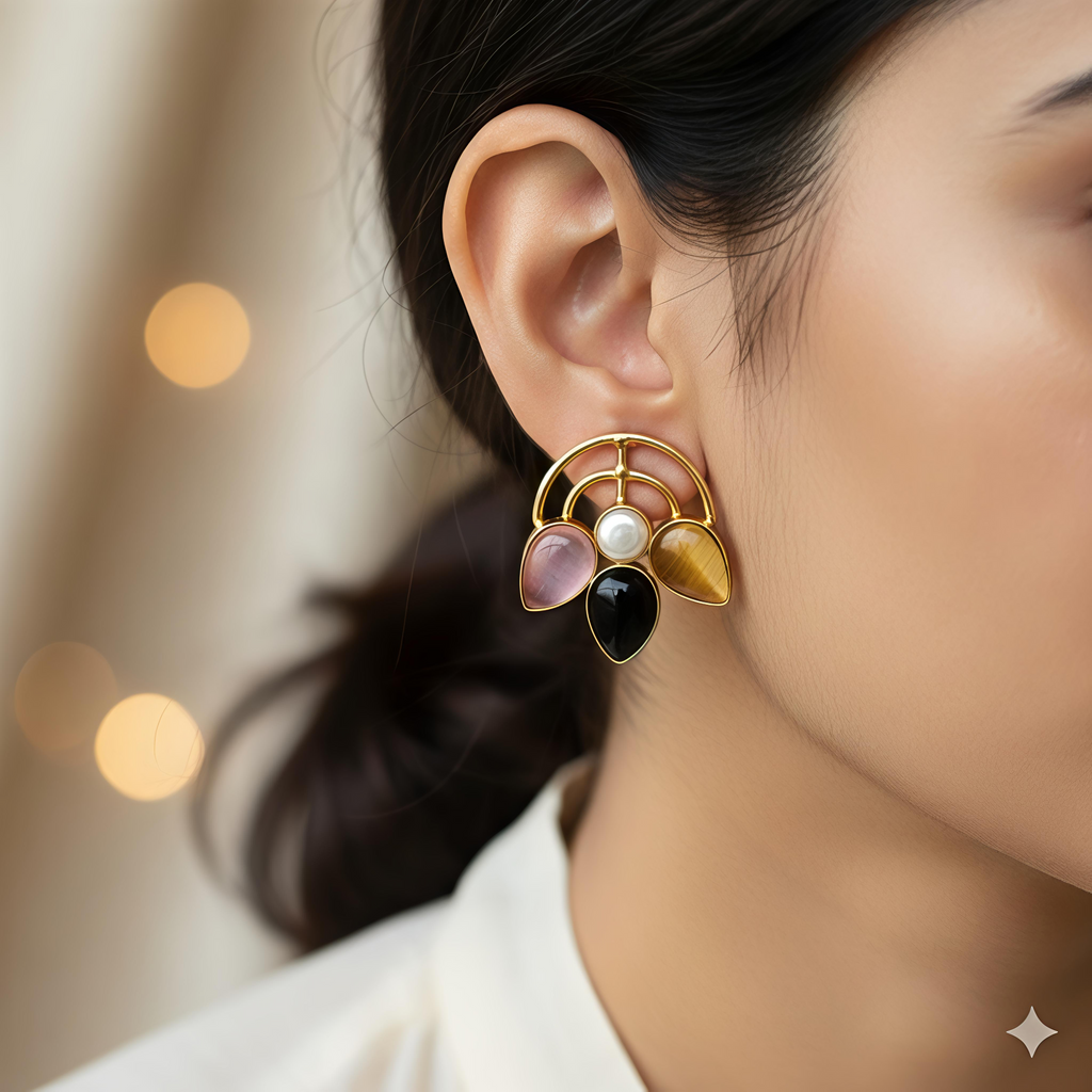 Monalisa dewdrop big studs