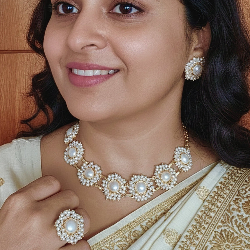 Regal Pearl Choker Set