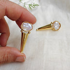 Pearl on Cone studs