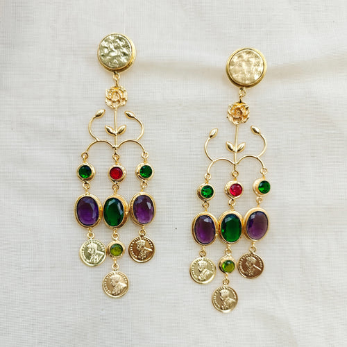 Regal Garden Statement Chandelier Earrings
