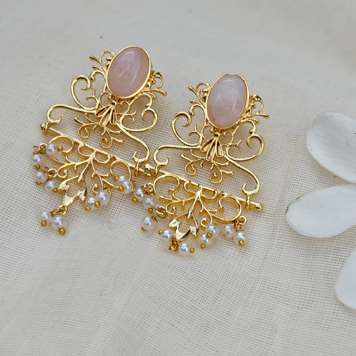 Filigree Golden Chandelier Earrings