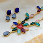 Floral Elegance Indo-western necklace set - multi