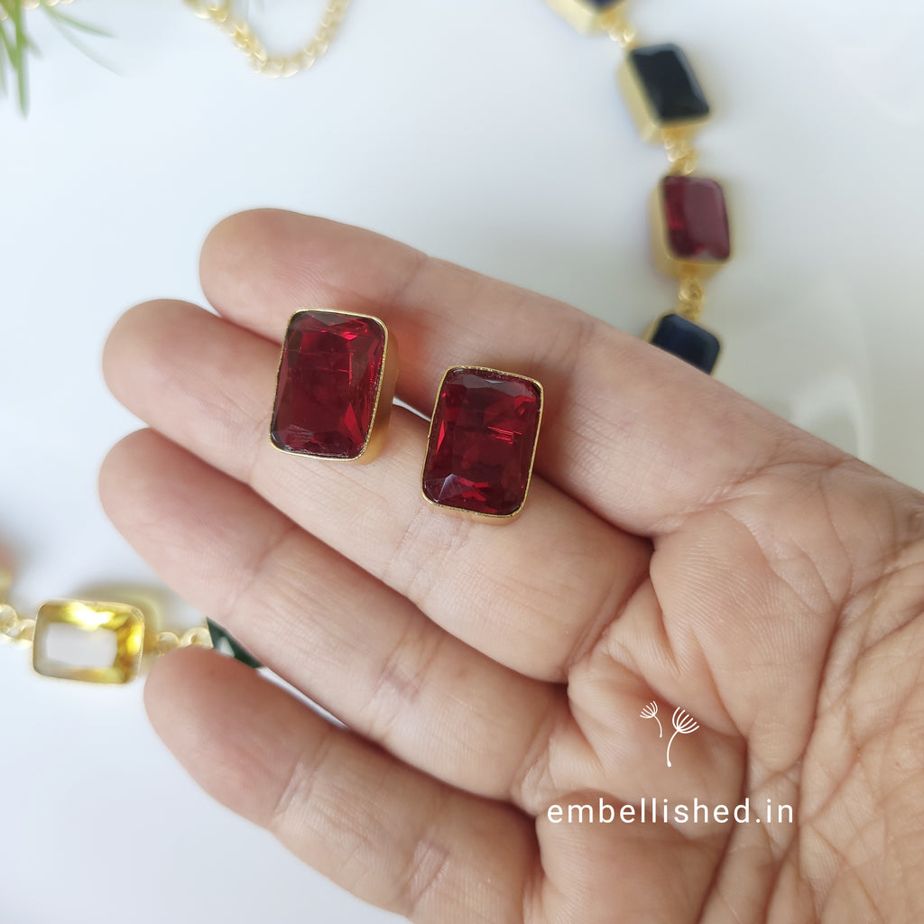 Rainbow stones choker set