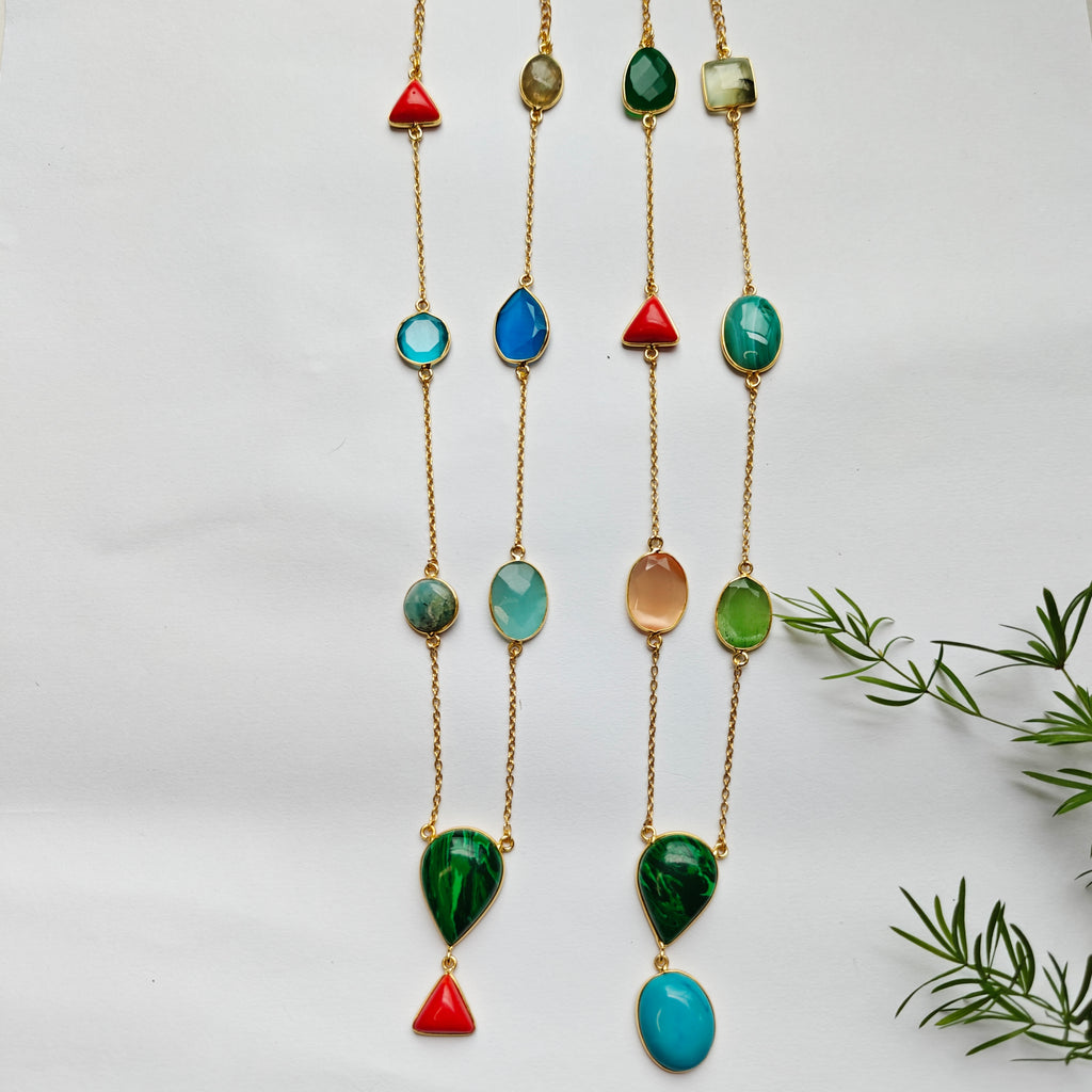 Carnival Gemstone Statement Chain - Green