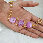 Pink Agate Candy Crush Stone Bracelet