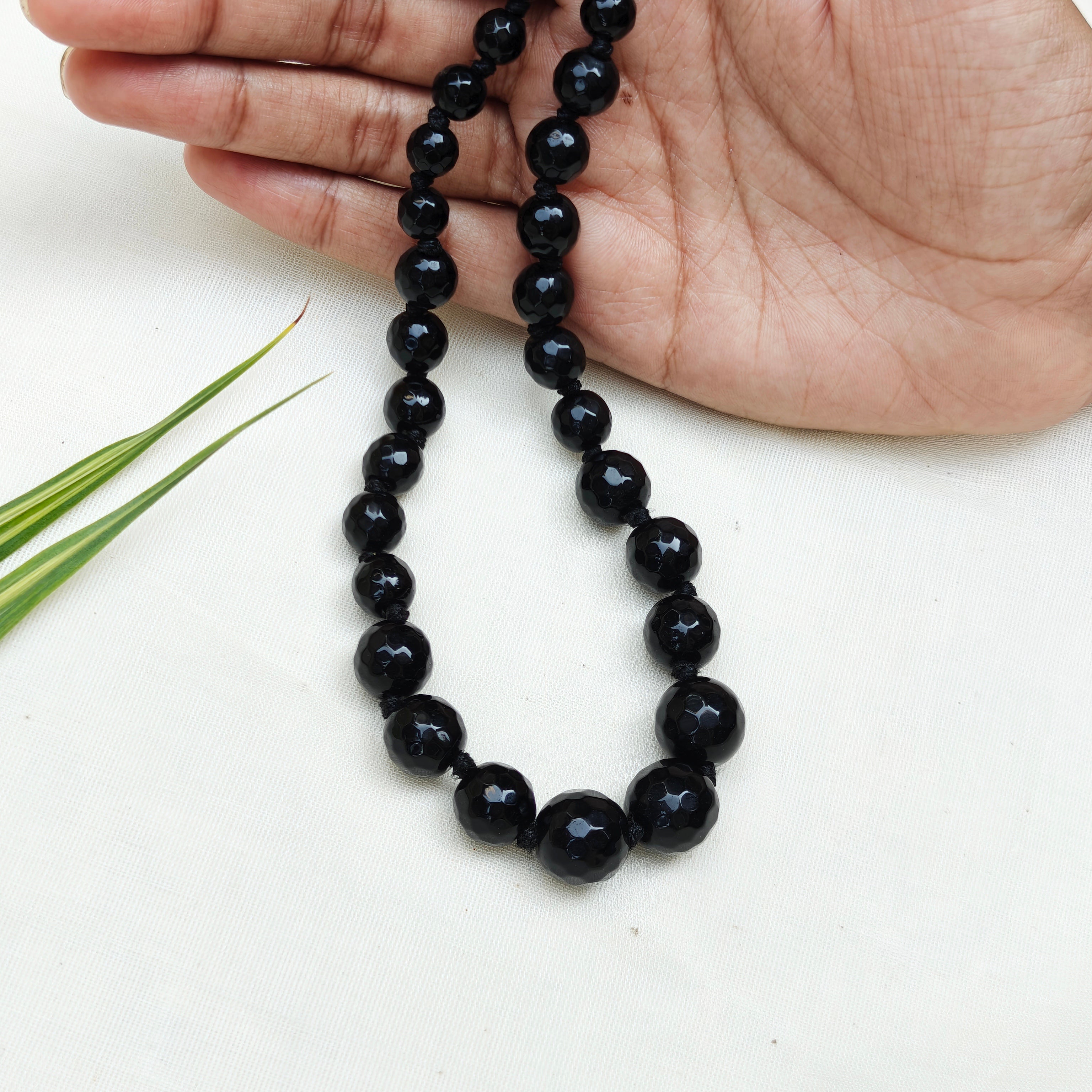 Agate graded beads necklace