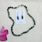 Natural stones beaded necklace and danglers