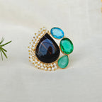 Kaleido Luxe Multi-Stone Ring - black