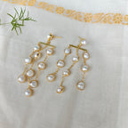 Freshwater pearl waterfall earrings