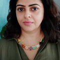 Raw stones rainbow choker set