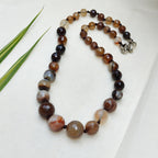 Agate graded beads necklace