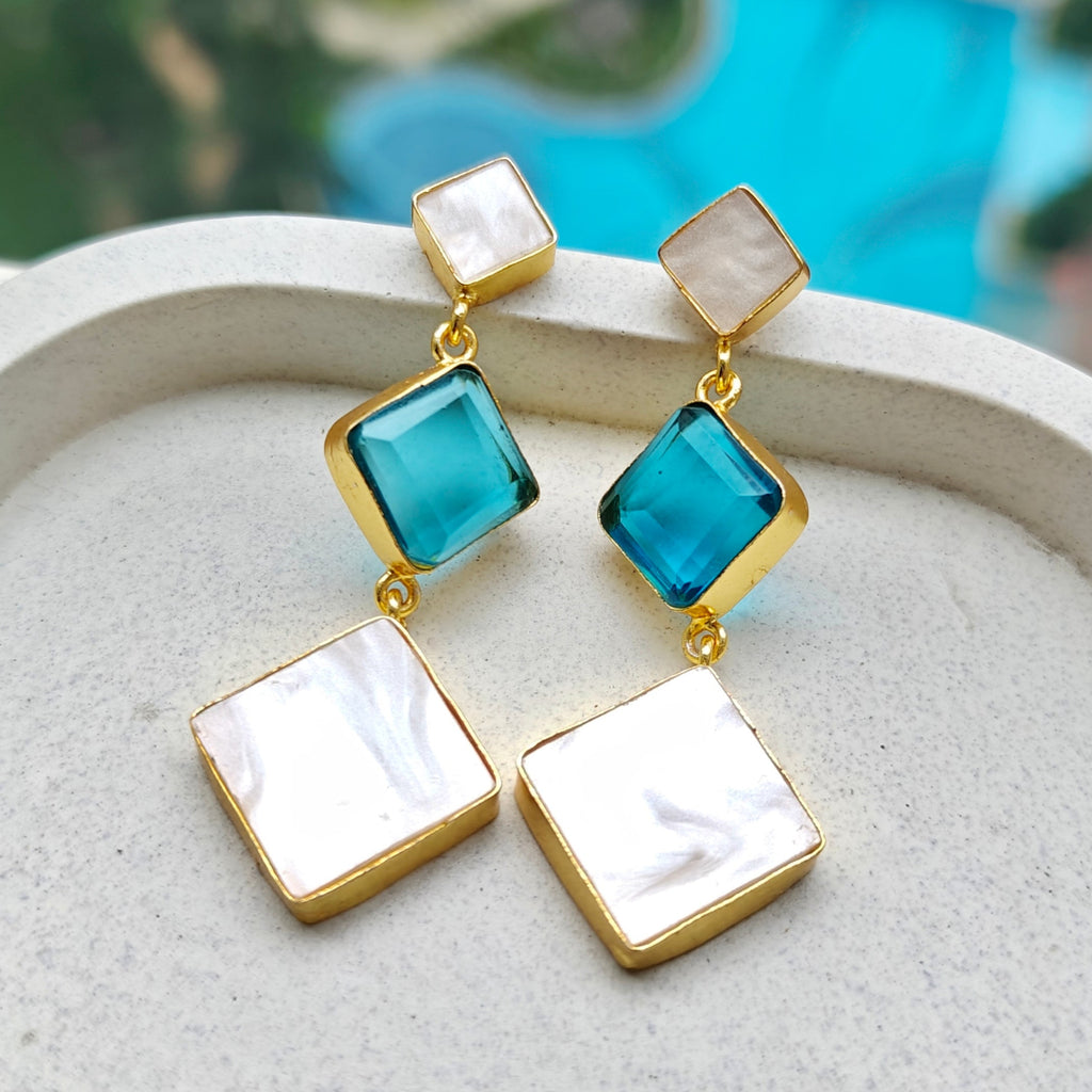 Ocean Haze Drop Earrings