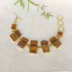 Tiger’s Eye Raw Stone Statement Bracelet