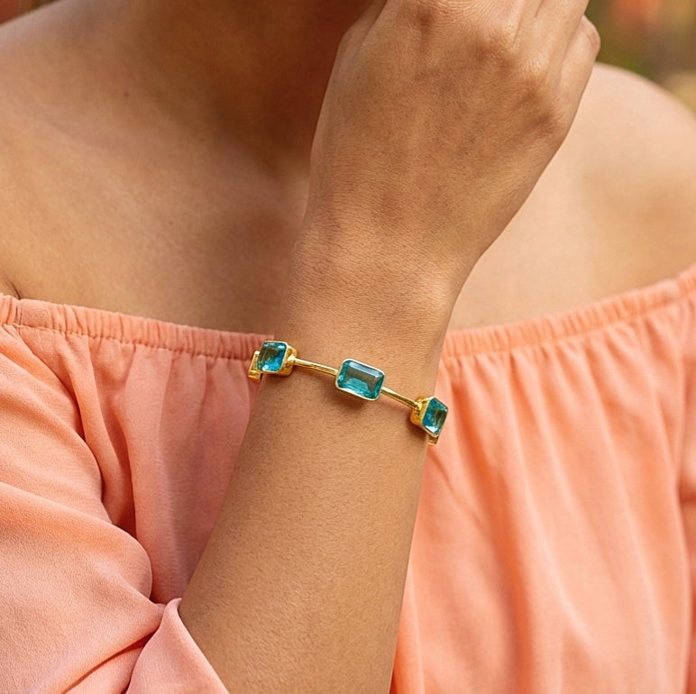 Cyan Radiance Bangle