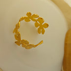 Gilded Orchid Statement Cuff