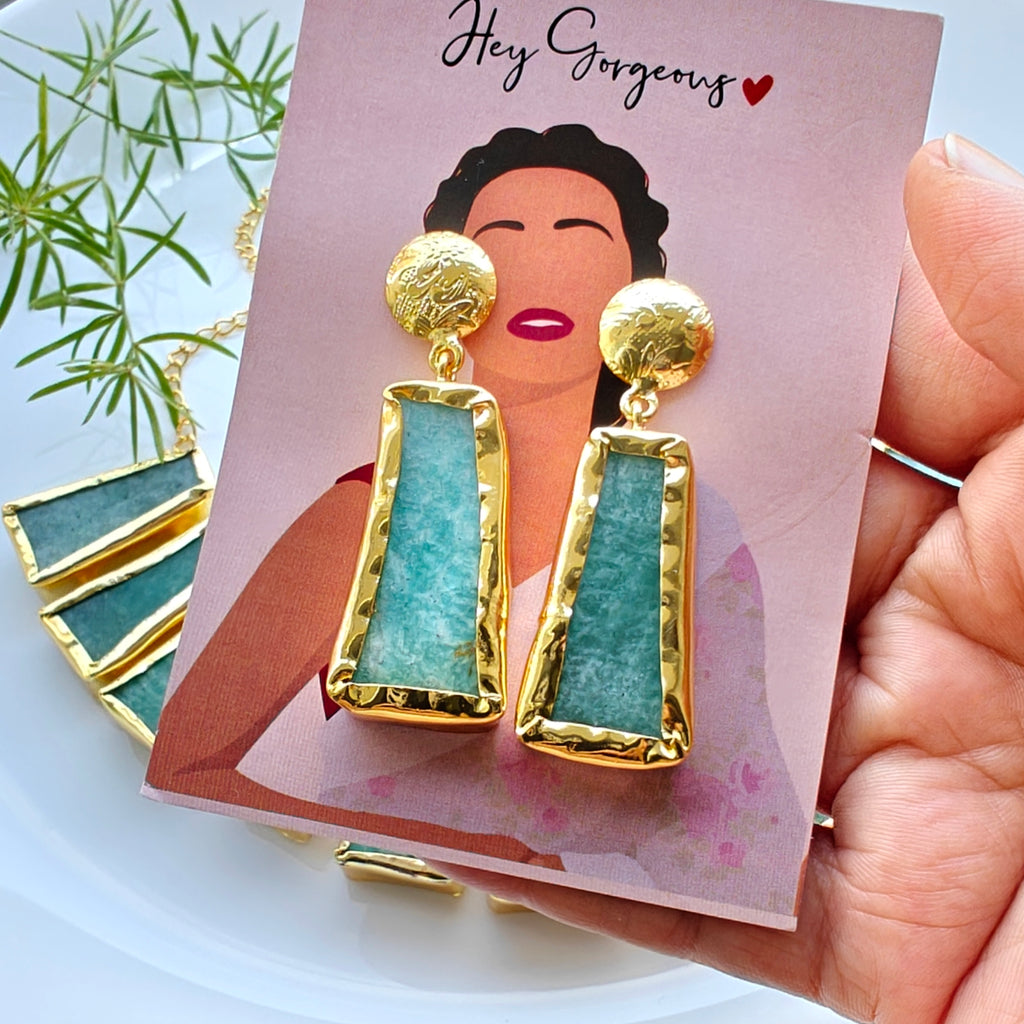 Amazonite Cleopatra Necklace Set