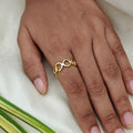 Golden Bubbles Band finger ring