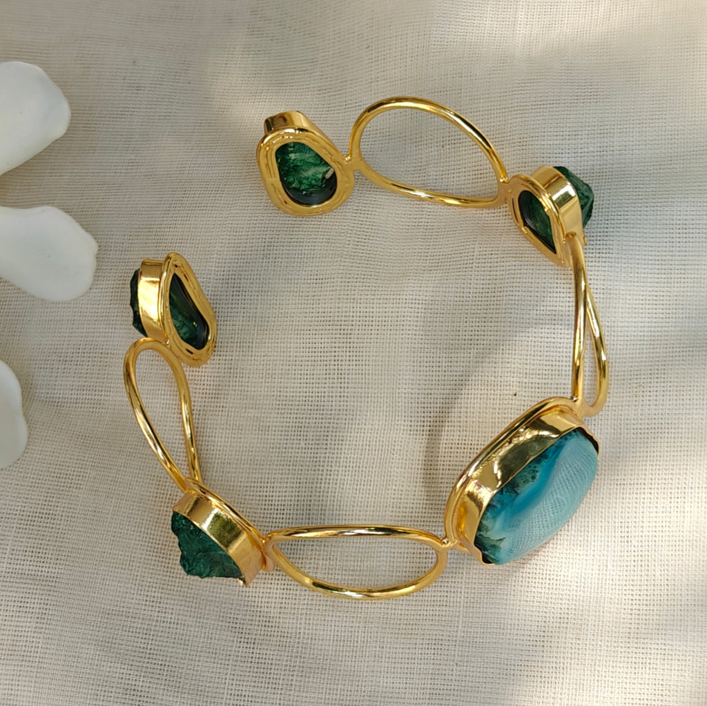 Turquoise Tide Statement Cuff Bracelet