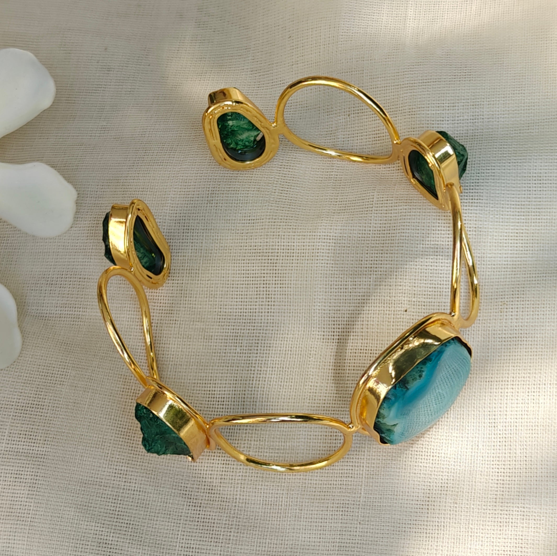 Turquoise Tide Statement Cuff Bracelet