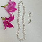 Timeless classic pearl necklace set - white