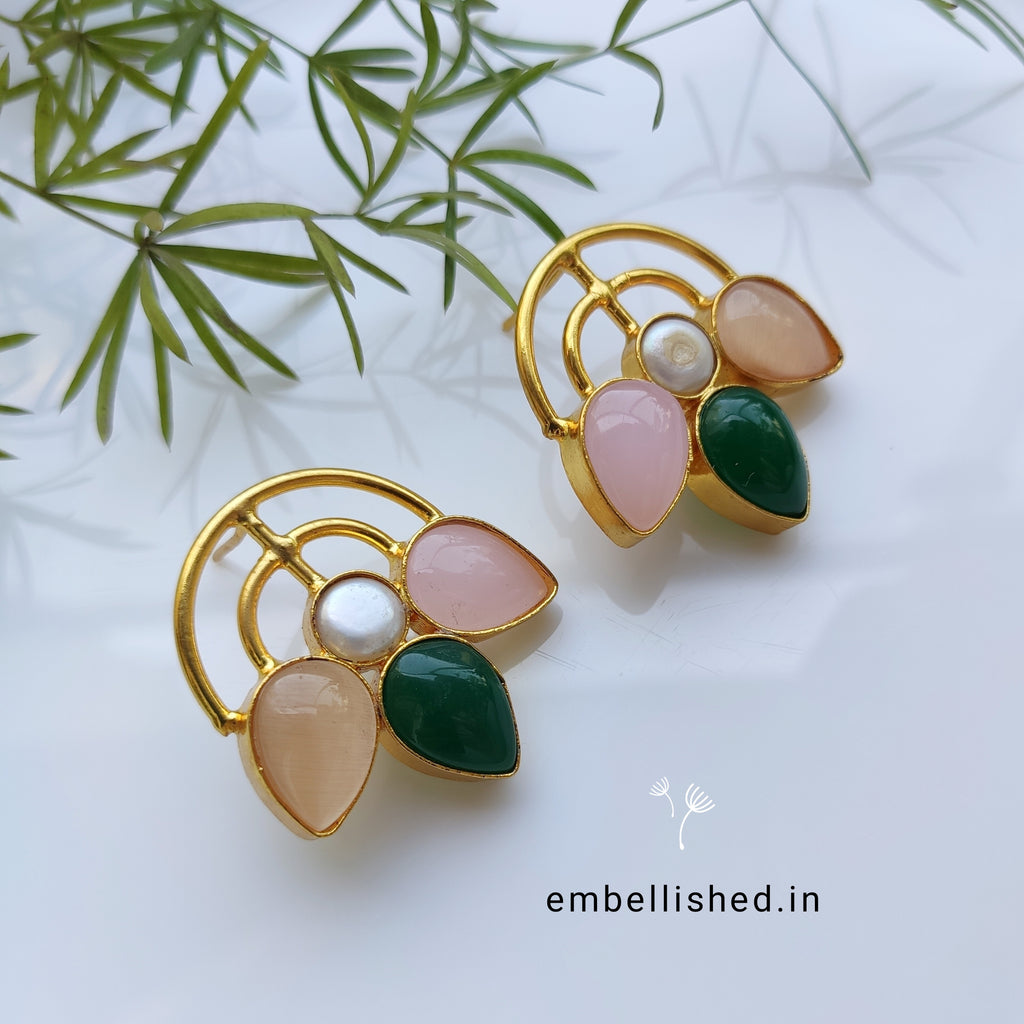 Monalisa dewdrop big studs