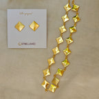 Gold-tone geometric necklace